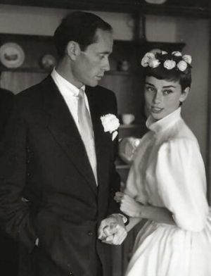 Audrey Hepburn and Mel Ferrer - wedding day style.jpg